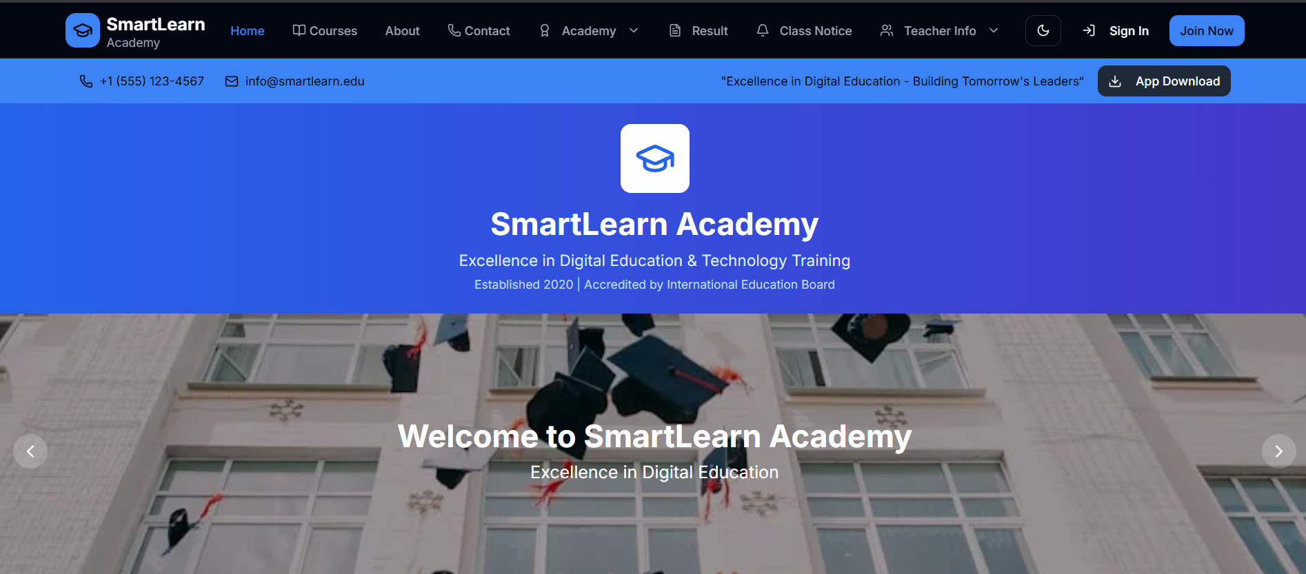 School Management Website